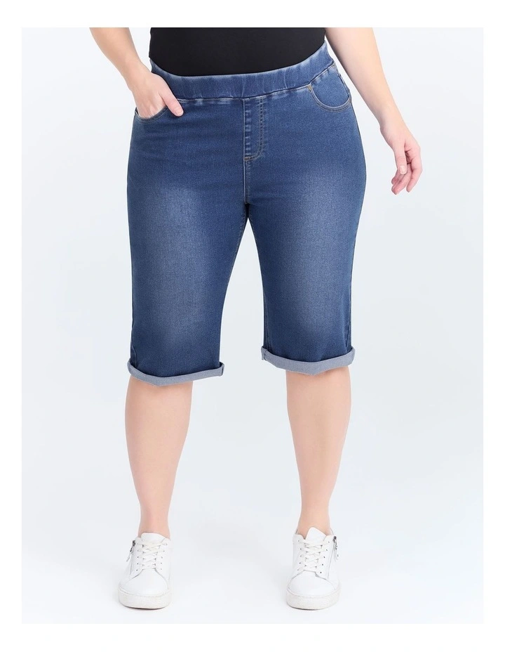 The Explorer Denim Short in Mid Ink image 1
