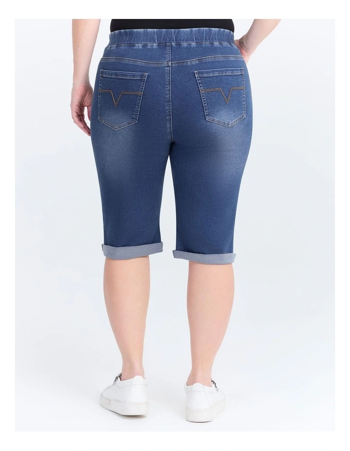 The Explorer Denim Short in Mid Ink image 2