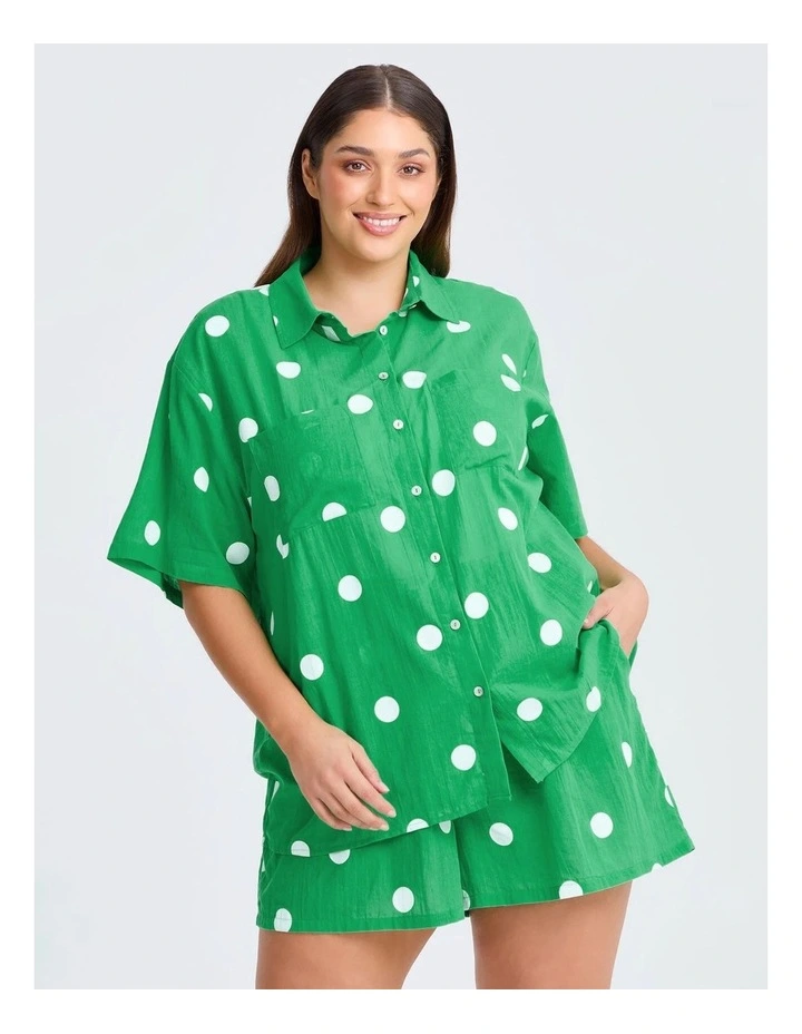 Cotton Spot Beach Shirt in Print image 1