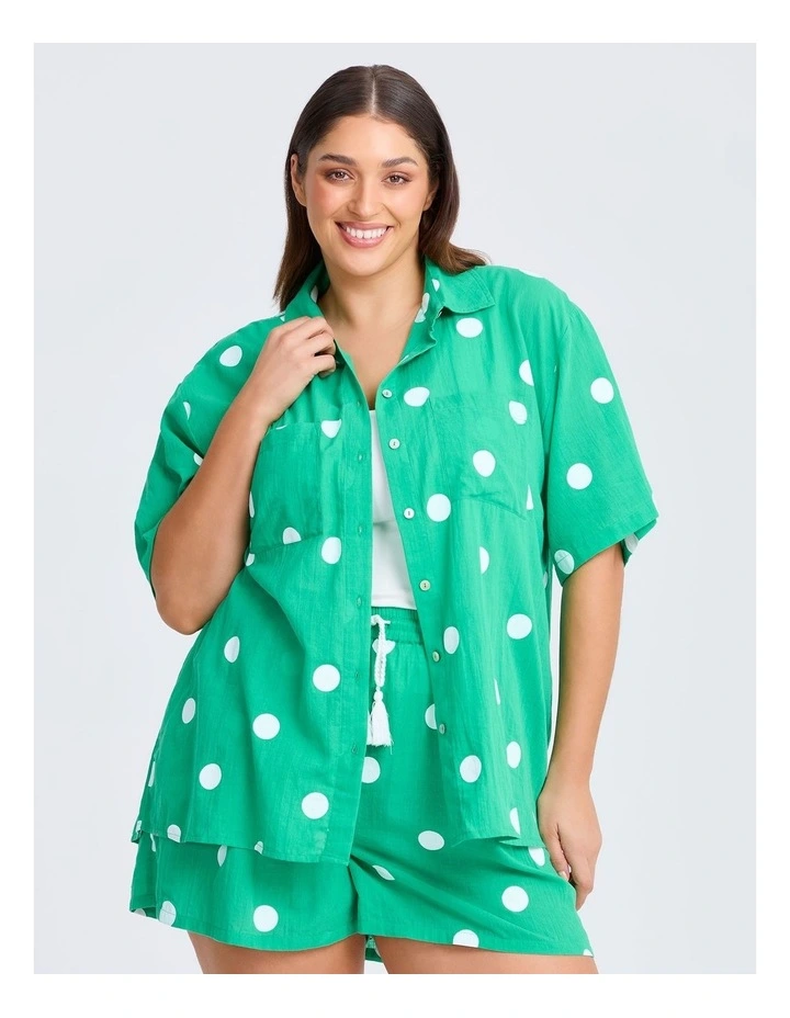 Cotton Spot Beach Shirt Print image 1