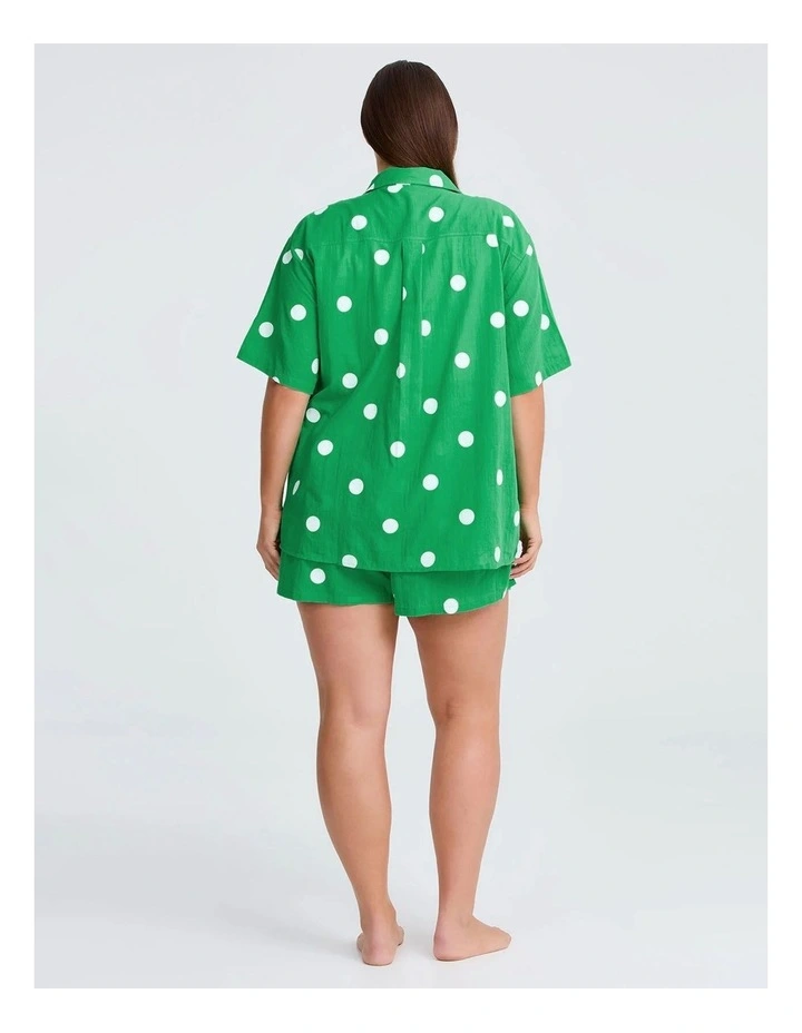 Cotton Spot Beach Shirt in Print image 2