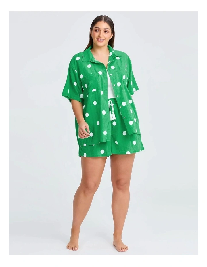 Cotton Spot Beach Shirt in Print image 3