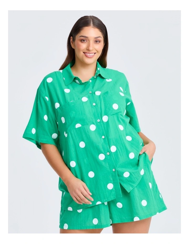 Cotton Spot Beach Shirt Print image 3
