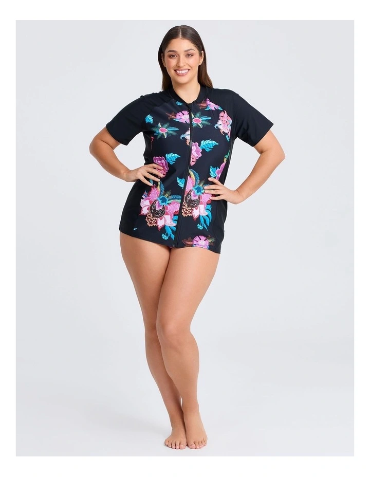 Island Getaway Rash Vest in Print image 3