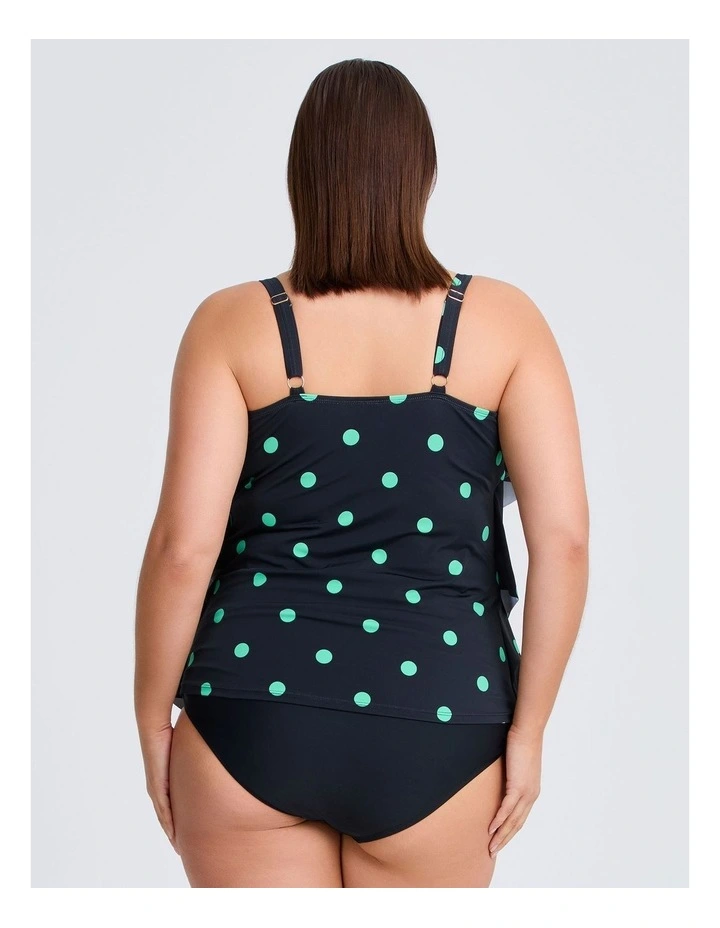 Spot Print Frill Tankini in Multi image 2