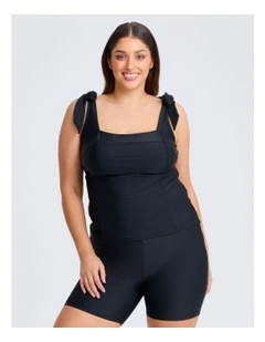 Seam Detail Slim Line Tanikini in Black