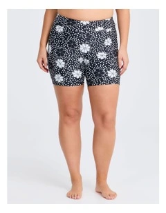 Floral Dot Swim Short in Multi