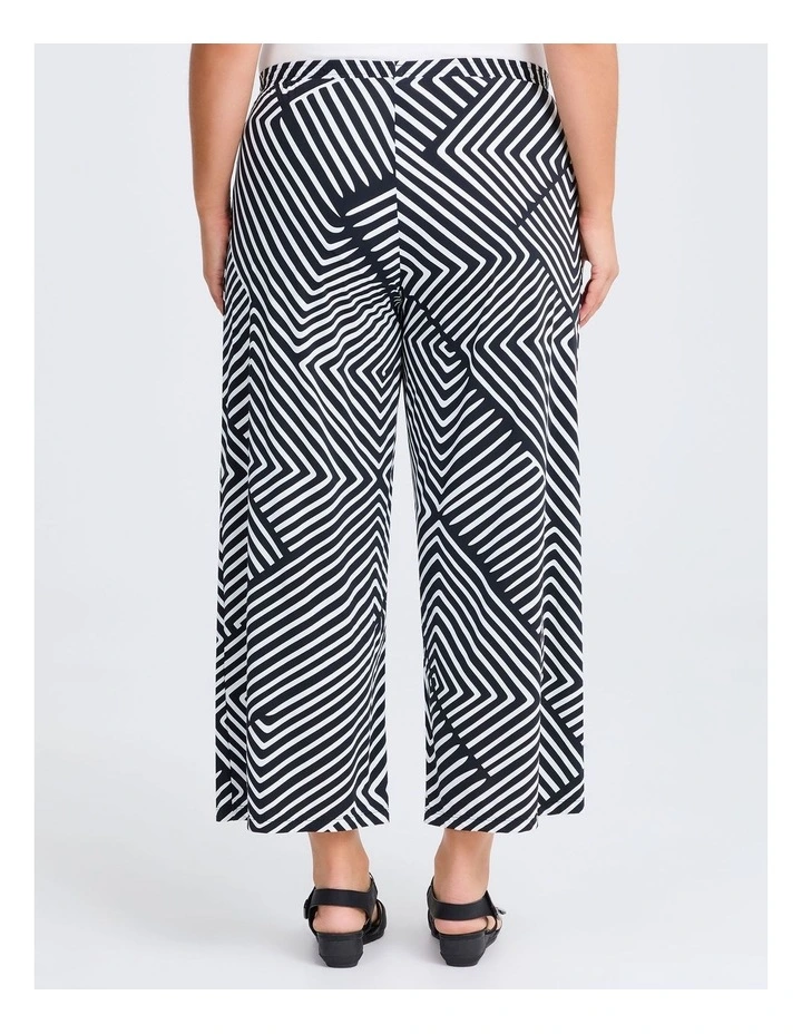 Stripe Swim Pull On Pant in Black/vanilla image 2