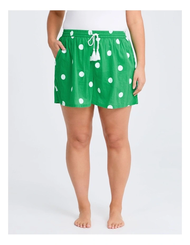 Cotton Spot Beach Shorts in Print image 1