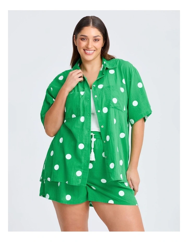 Cotton Spot Beach Shorts in Print image 3