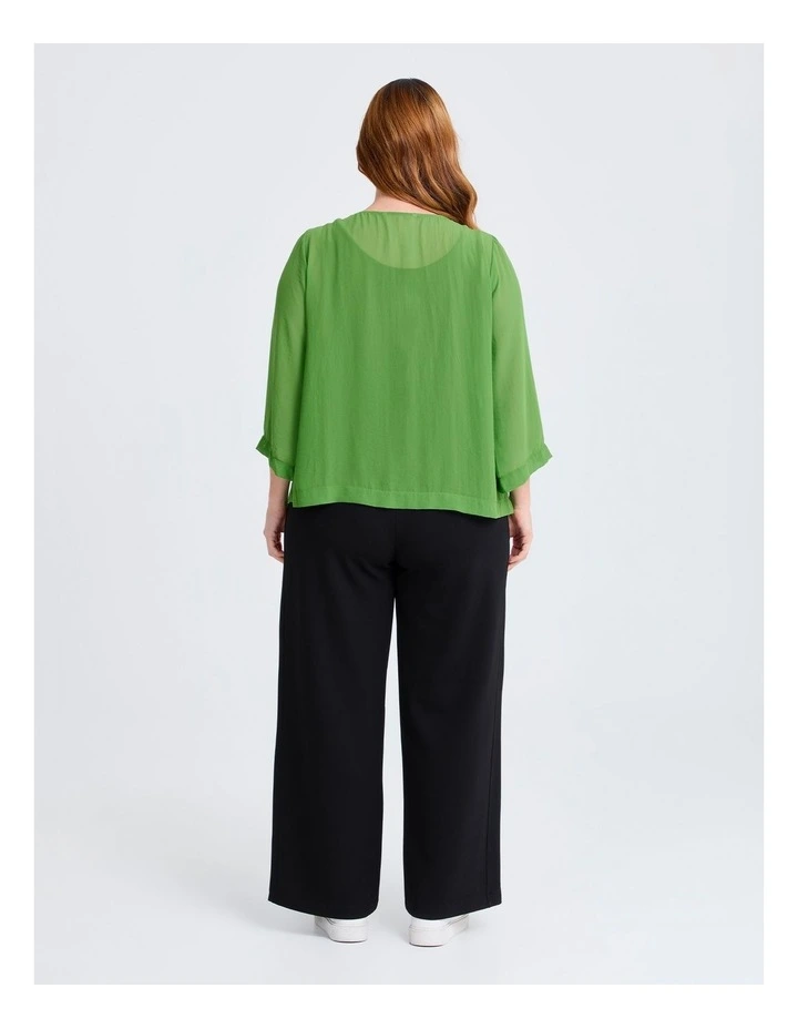 Chiffon Tama Top in Clover Green image 2
