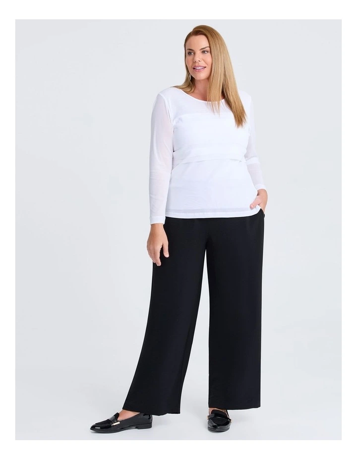 Alla Mesh Colosseum Top in White image 3