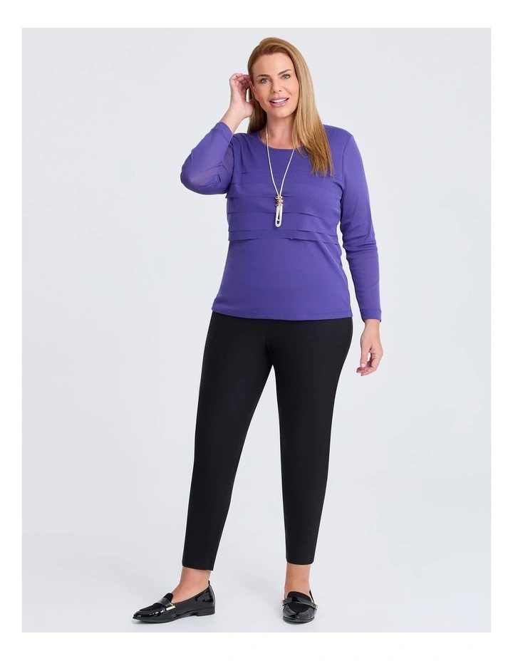 Alla Mesh Colosseum Top in Purple Iris image 3