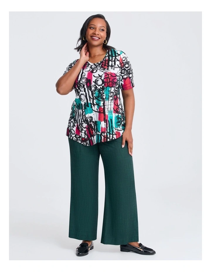Natural Abstract Tropic Top in Multi image 3