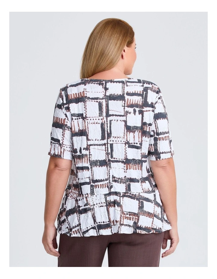 Bamboo Espresso Top in Multi image 2