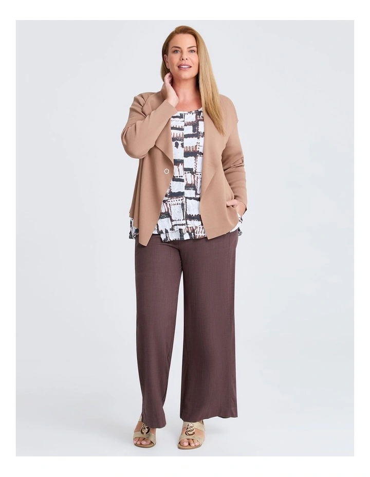 Bamboo Espresso Top in Multi image 4