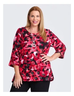 Ruby Rouge Spot Natural Top in Multi