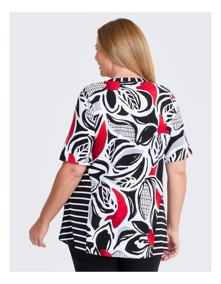 Spliced Cora Natural Top in Print image 2