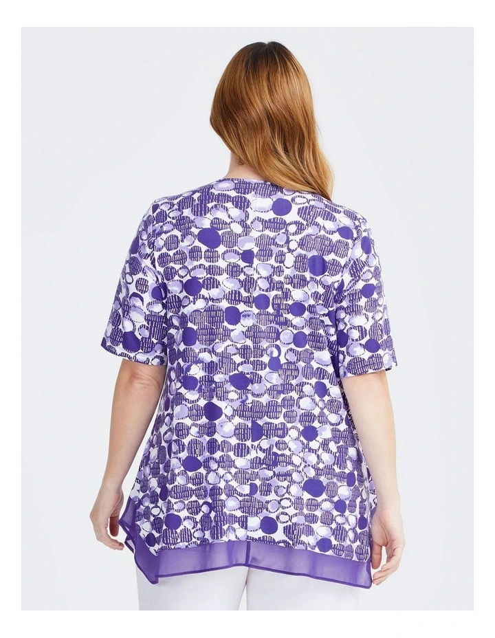 Foil Spot Natural Top in Multi image 2