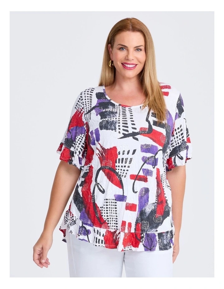 Salsa Bamboo & Foil Crush Top in Print image 1