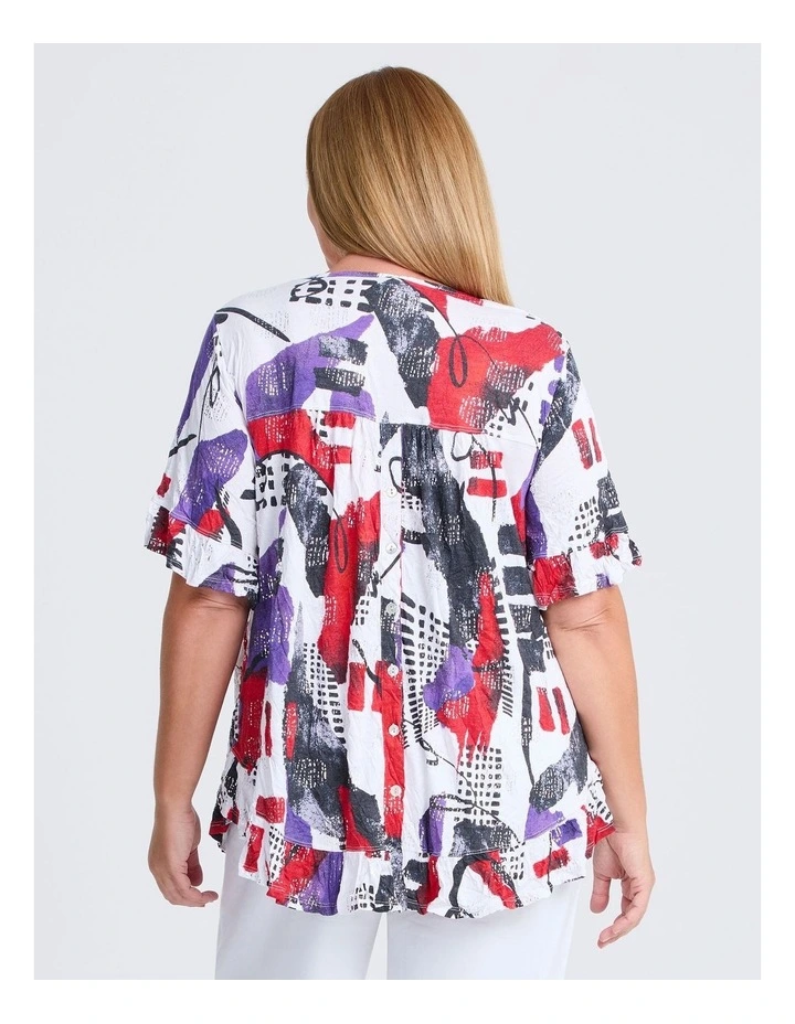 Salsa Bamboo & Foil Crush Top in Print image 2