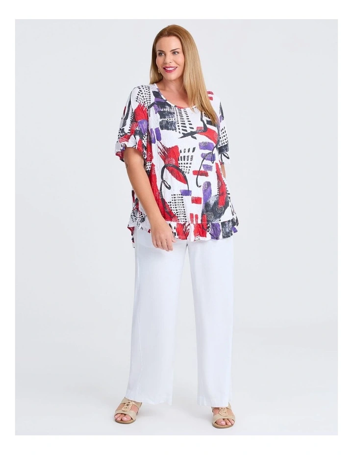 Salsa Bamboo & Foil Crush Top in Print image 3
