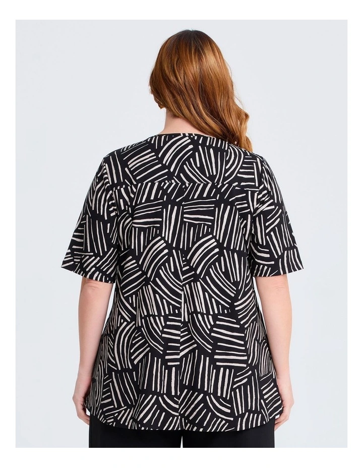 Natural Kiara Abstract Top Print image 2