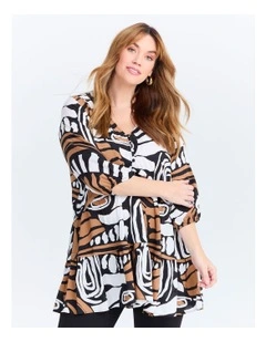 Natural Tribal Print Tunic Print