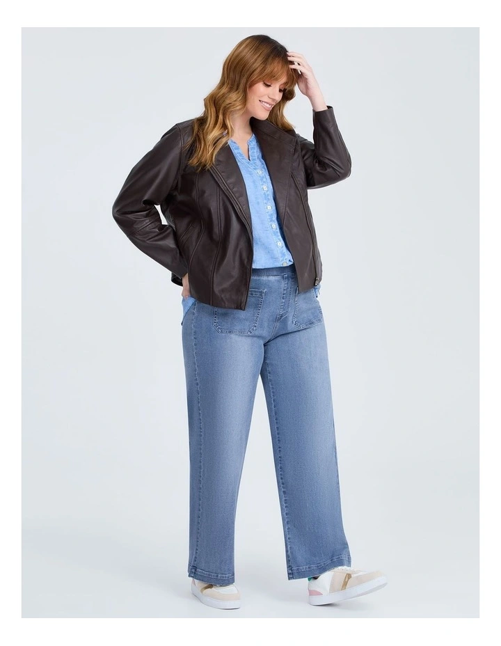 Cotton Spot Embroidery Top in Regatta Blue image 4
