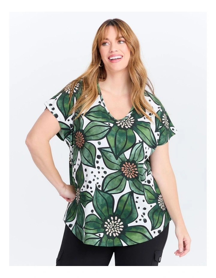 Cotton Urban Floral T-shirt Print image 1