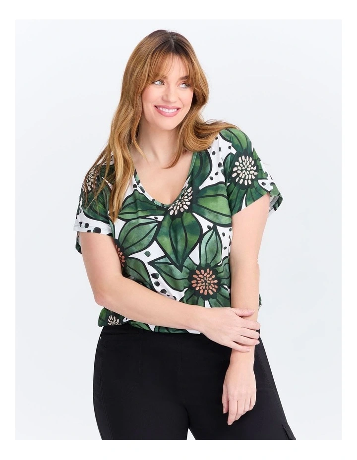 Cotton Urban Floral T-shirt Print image 3