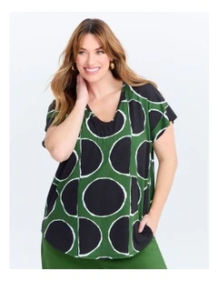 Cotton Abstract Spot T-shirt Print