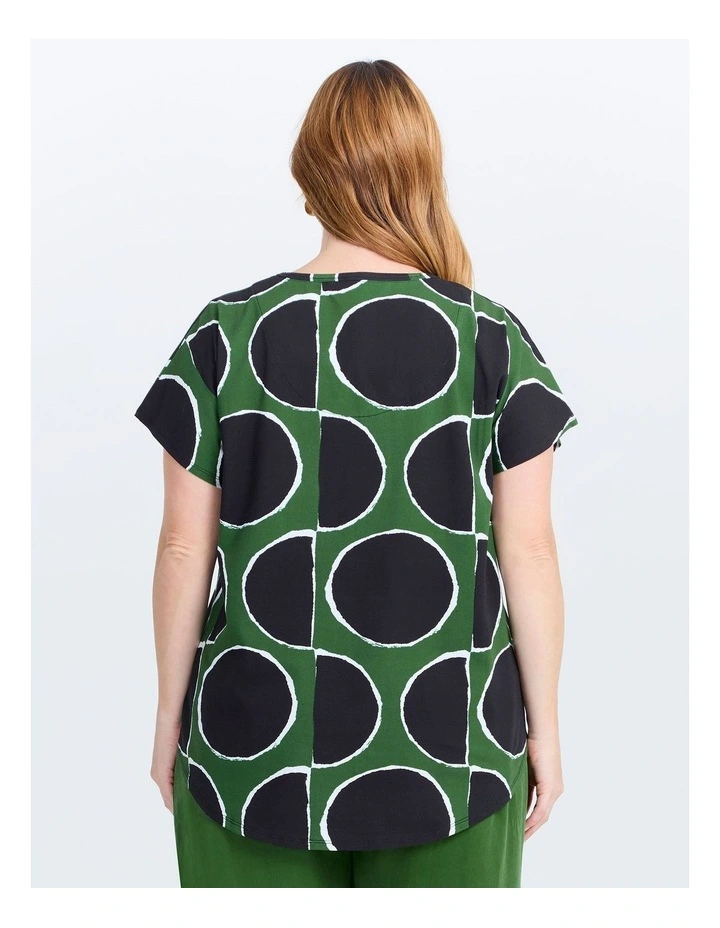 Cotton Abstract Spot T-shirt Print image 2