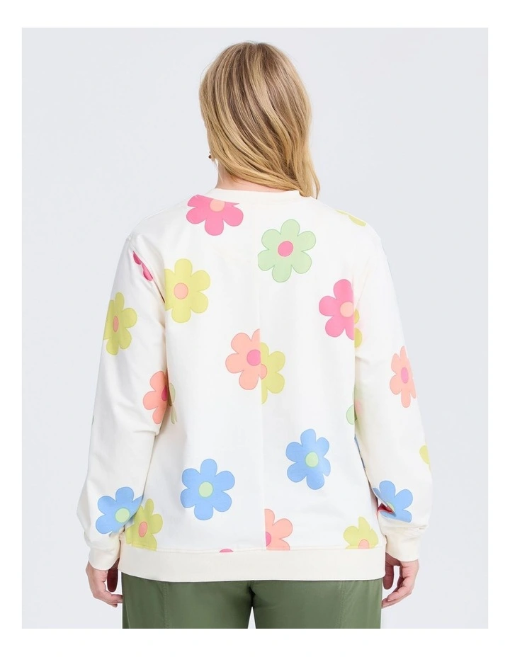 Cotton Spring Bloom Sweatshirt Print image 2