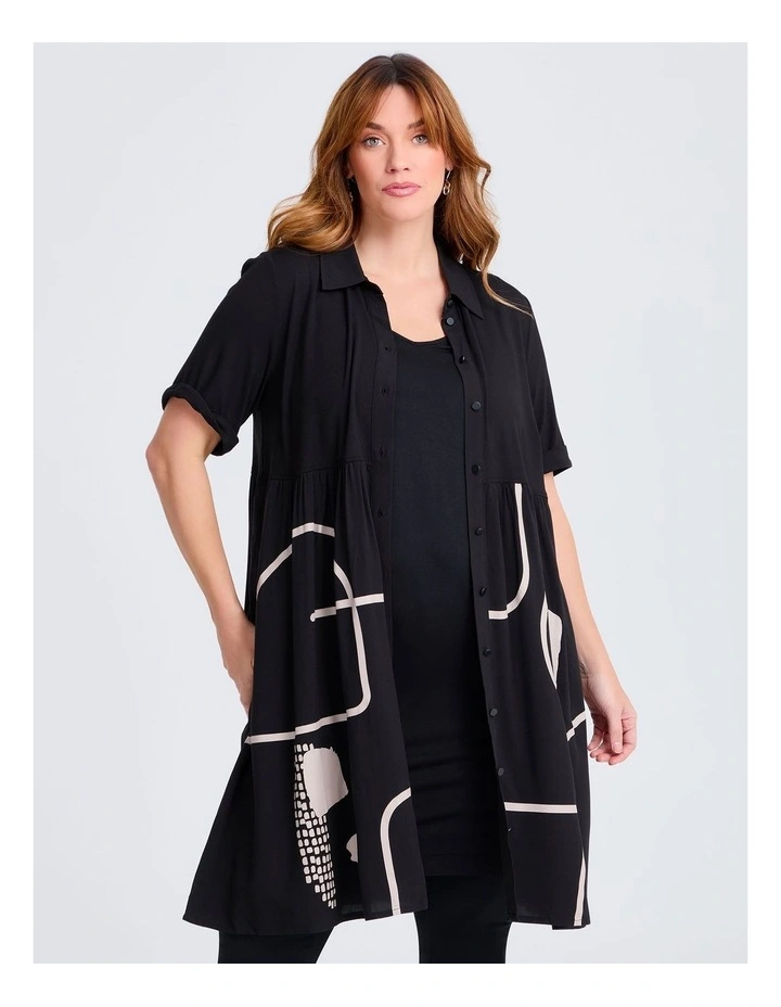 Natural Aria Tunic in Black image 3