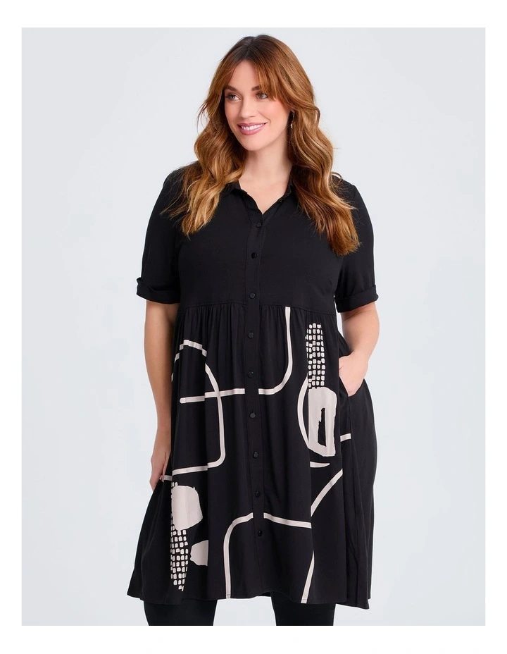 Natural Aria Tunic in Black image 4