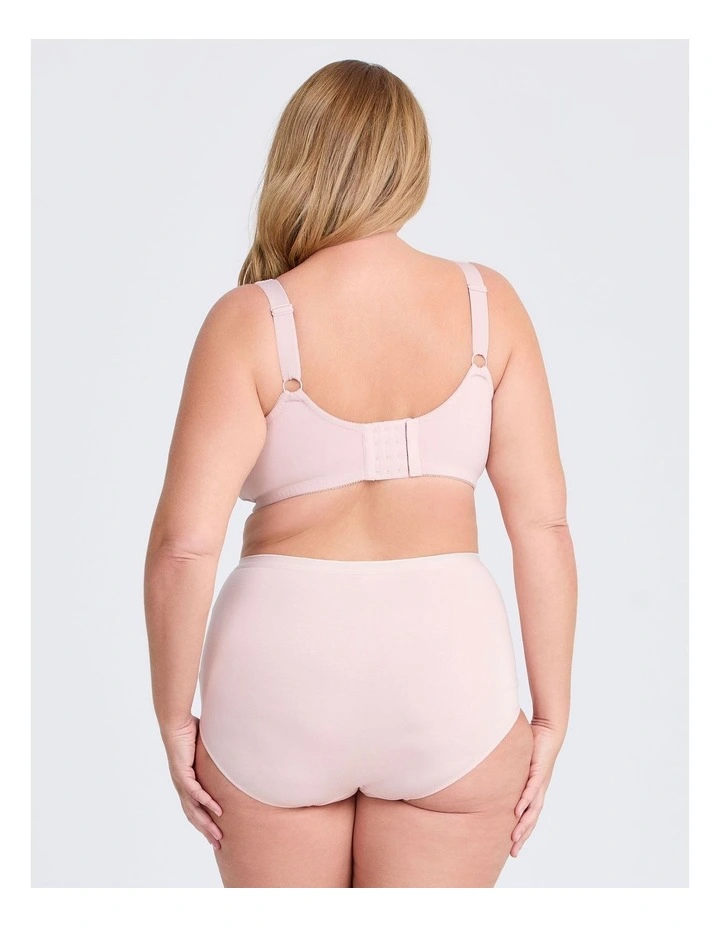 Wirefree Cotton Support Lace Bra in Cloud Pink image 2