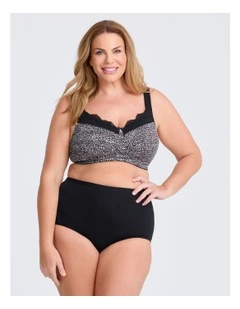 Wirefree Cotton Support Lace Bra in Print