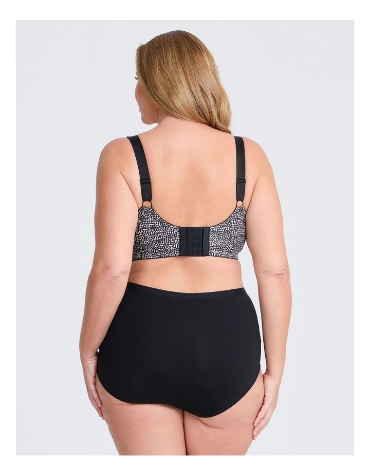 Wirefree Cotton Support Lace Bra in Print image 2