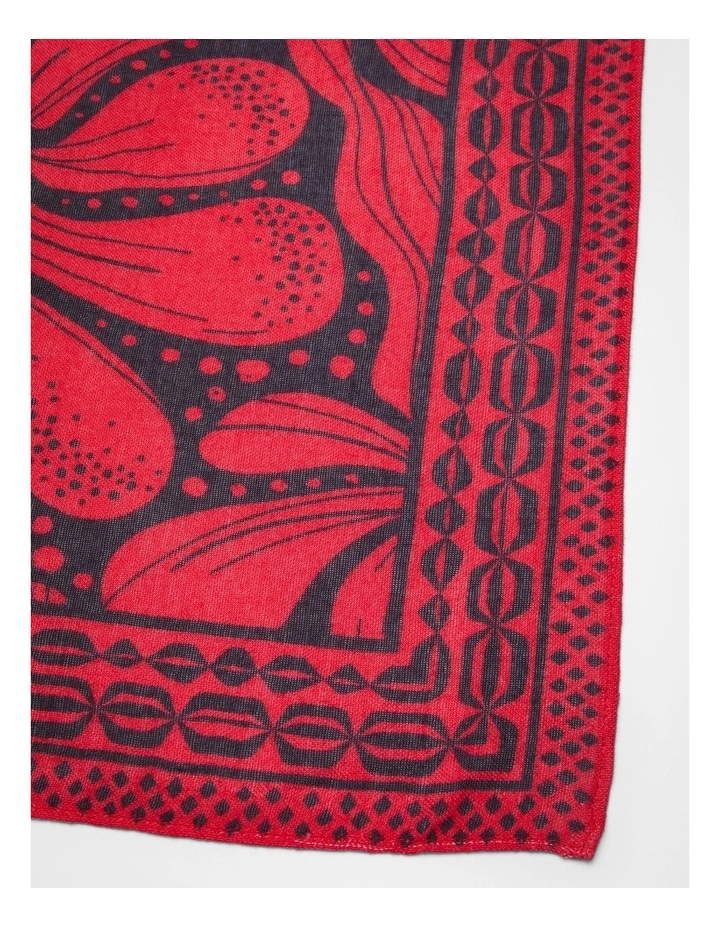 Abstract Cape Kimono in Red/Black image 5