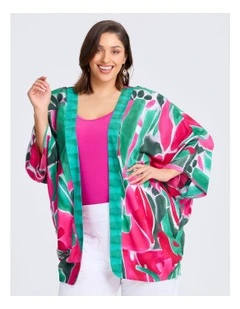 Painterly Abstract Cape in Multi