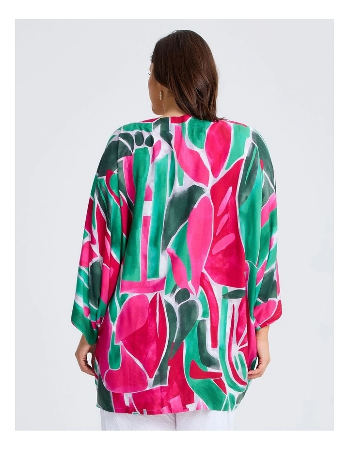 Painterly Abstract Cape in Multi image 2