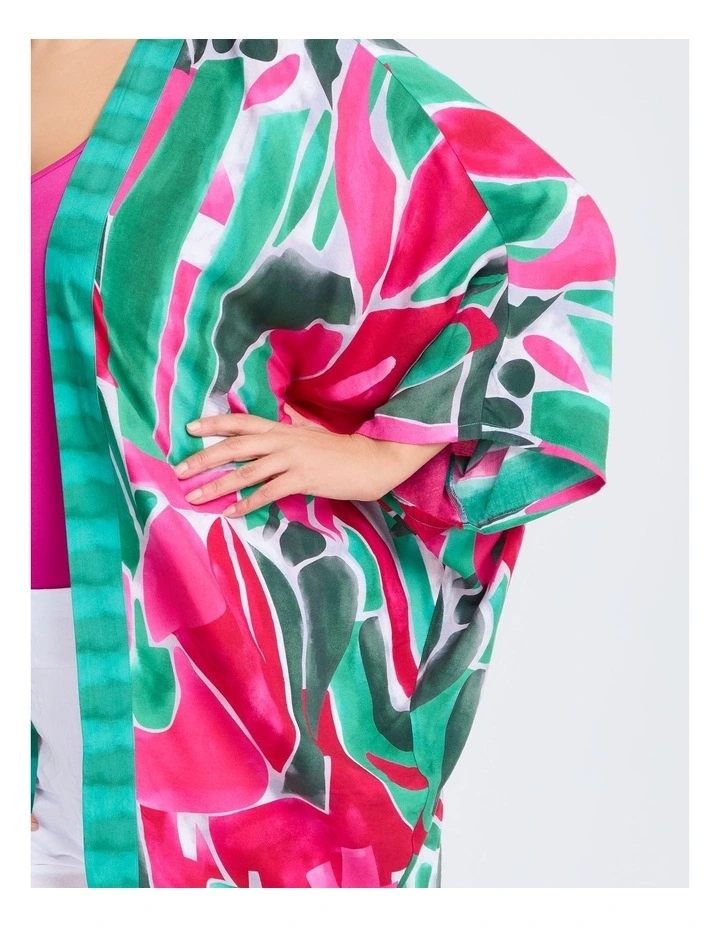Painterly Abstract Cape in Multi image 3