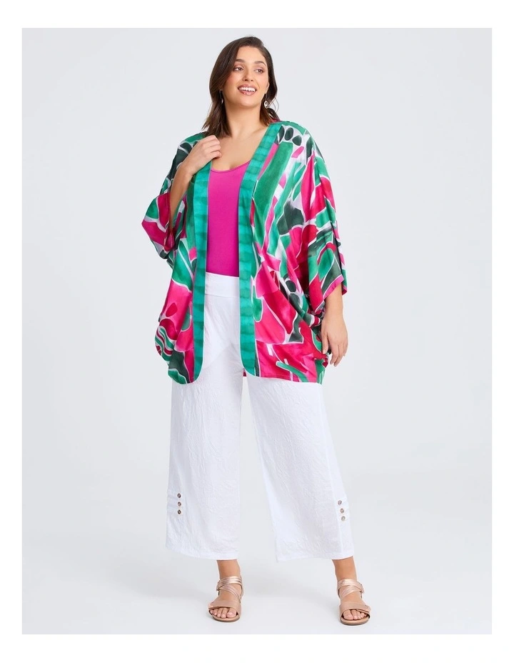 Painterly Abstract Cape in Multi image 4