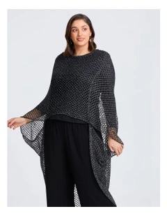 Hi Low Dressy Cape Black