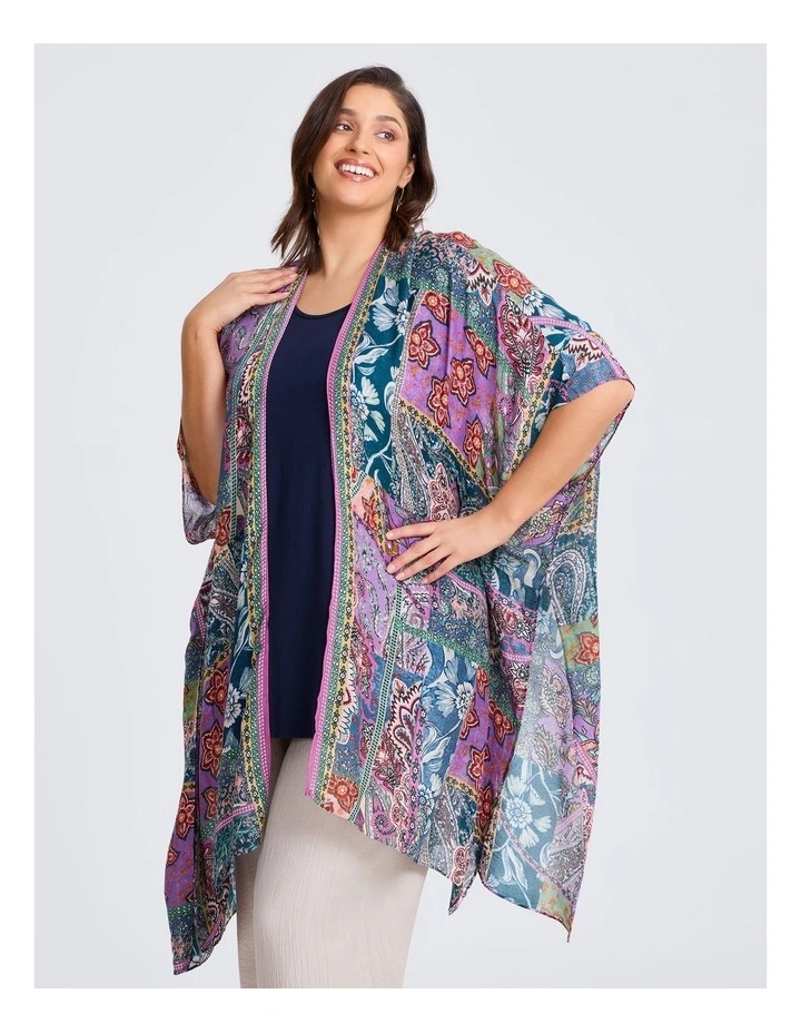Spliced Paisley Cape Multi image 4