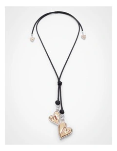 Reversible Heart Rope Necklace in Multi