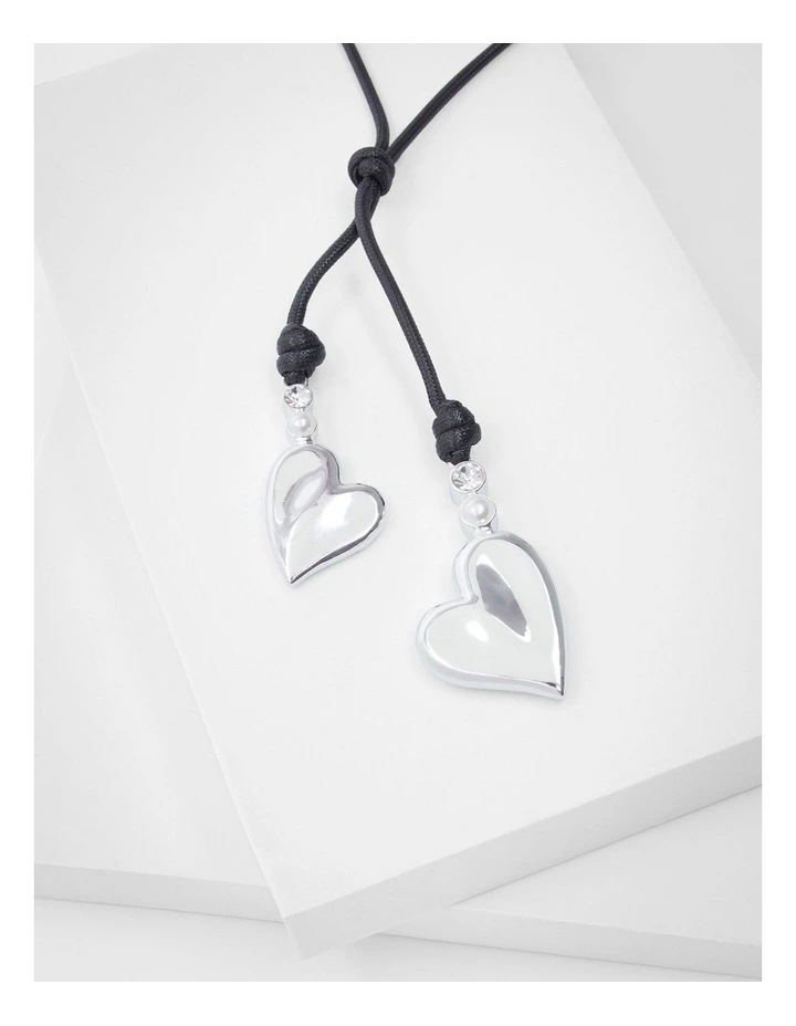 Reversible Heart Rope Necklace in Multi image 5