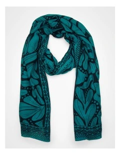 Abstract Scarf in Green