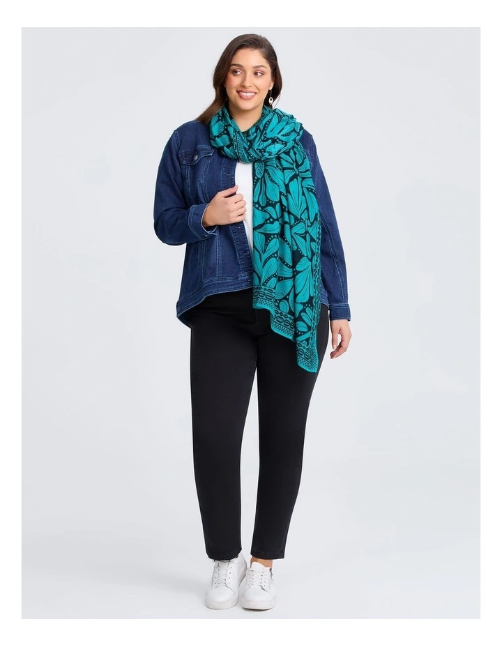 Abstract Scarf in Green image 2